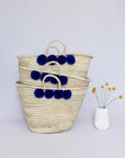 Bright Navy Pom Pom Bag