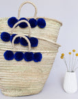 Bright Navy Pom Pom Bag