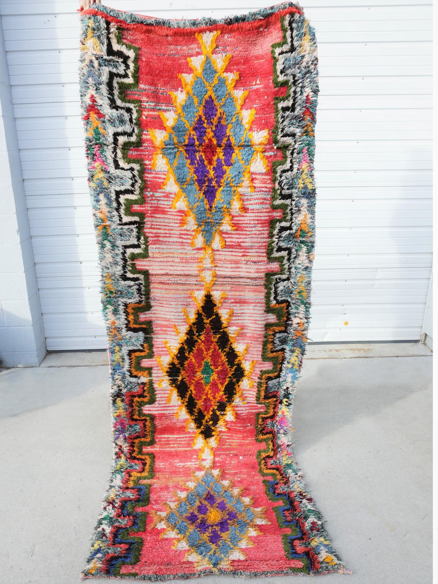 Ruby Vintage Boucherouite Kilim Runner