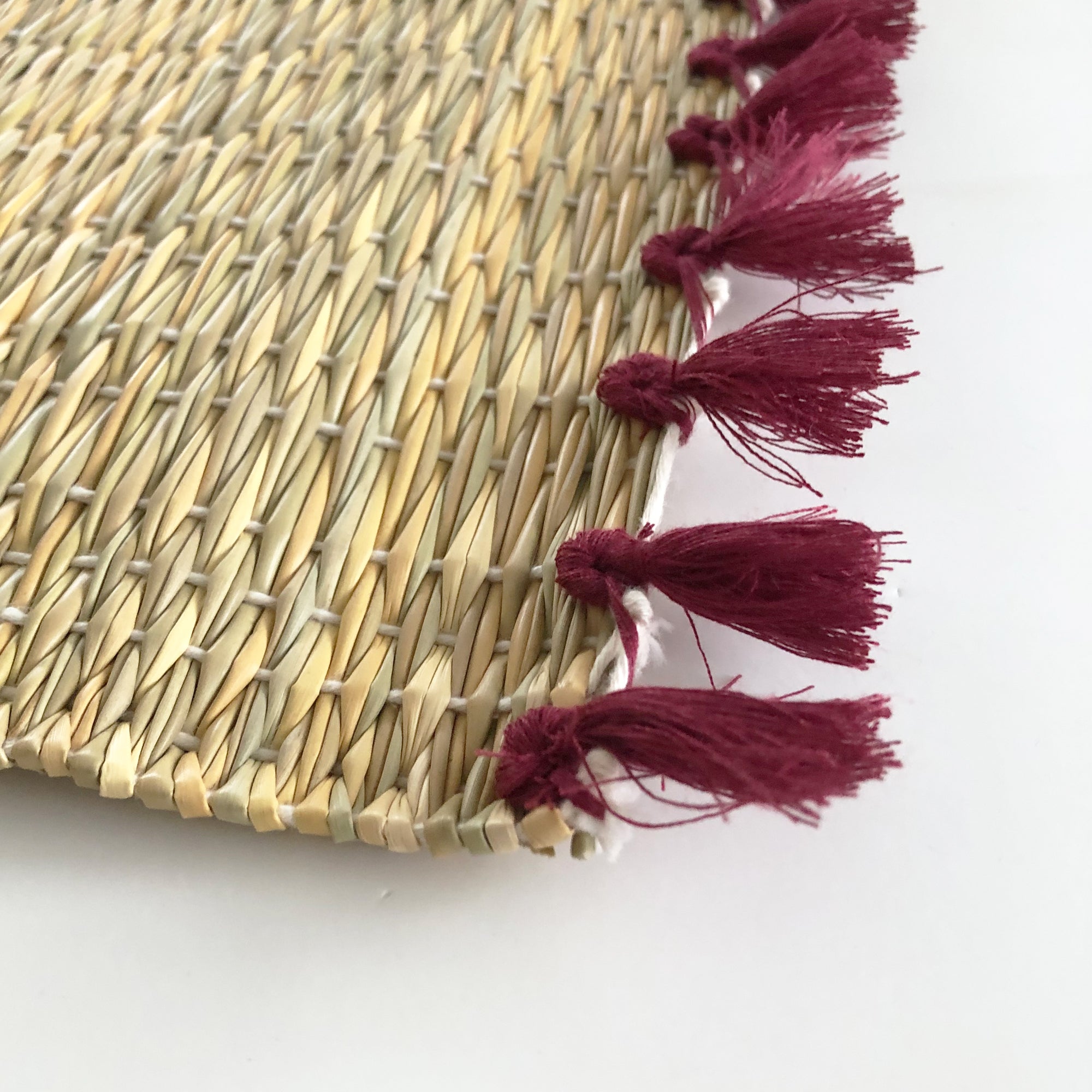 Tassel Rattan Placemat Set of 2