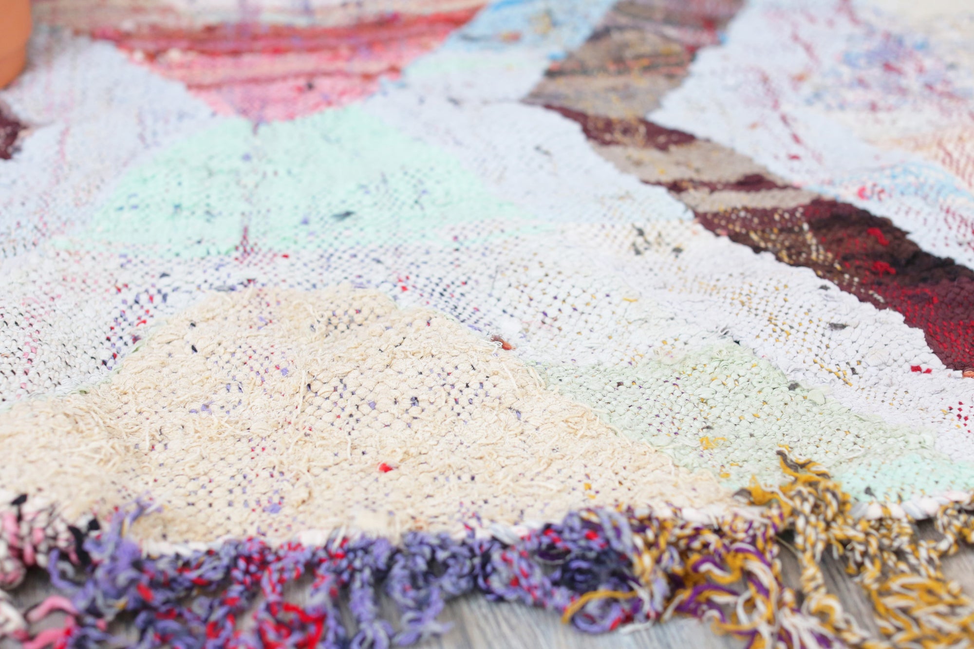 Vintage Boucherouite Kilim Rug - The RACHEL