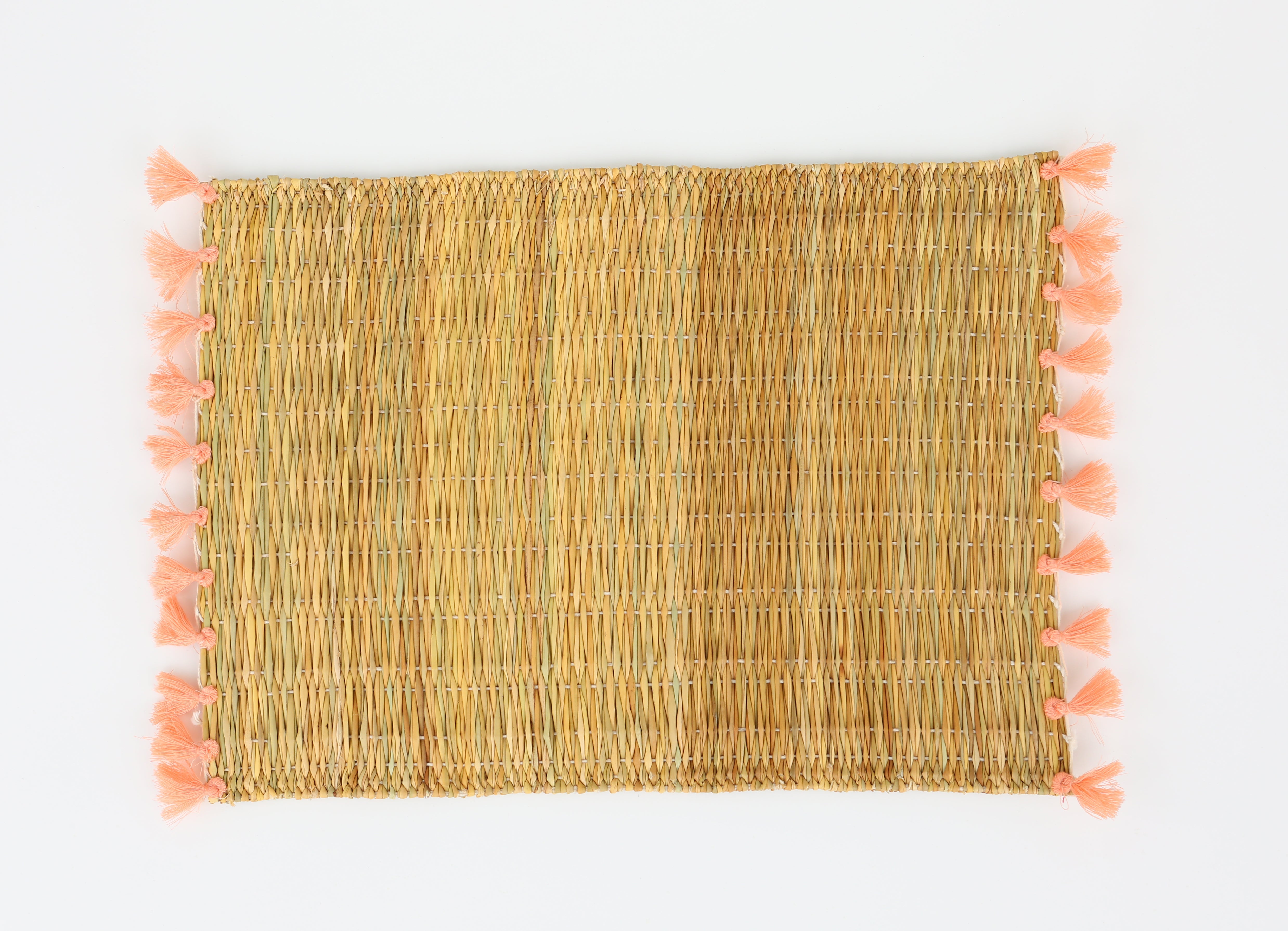 Second Sale: Tassel Rattan Placemats (Set of 2)