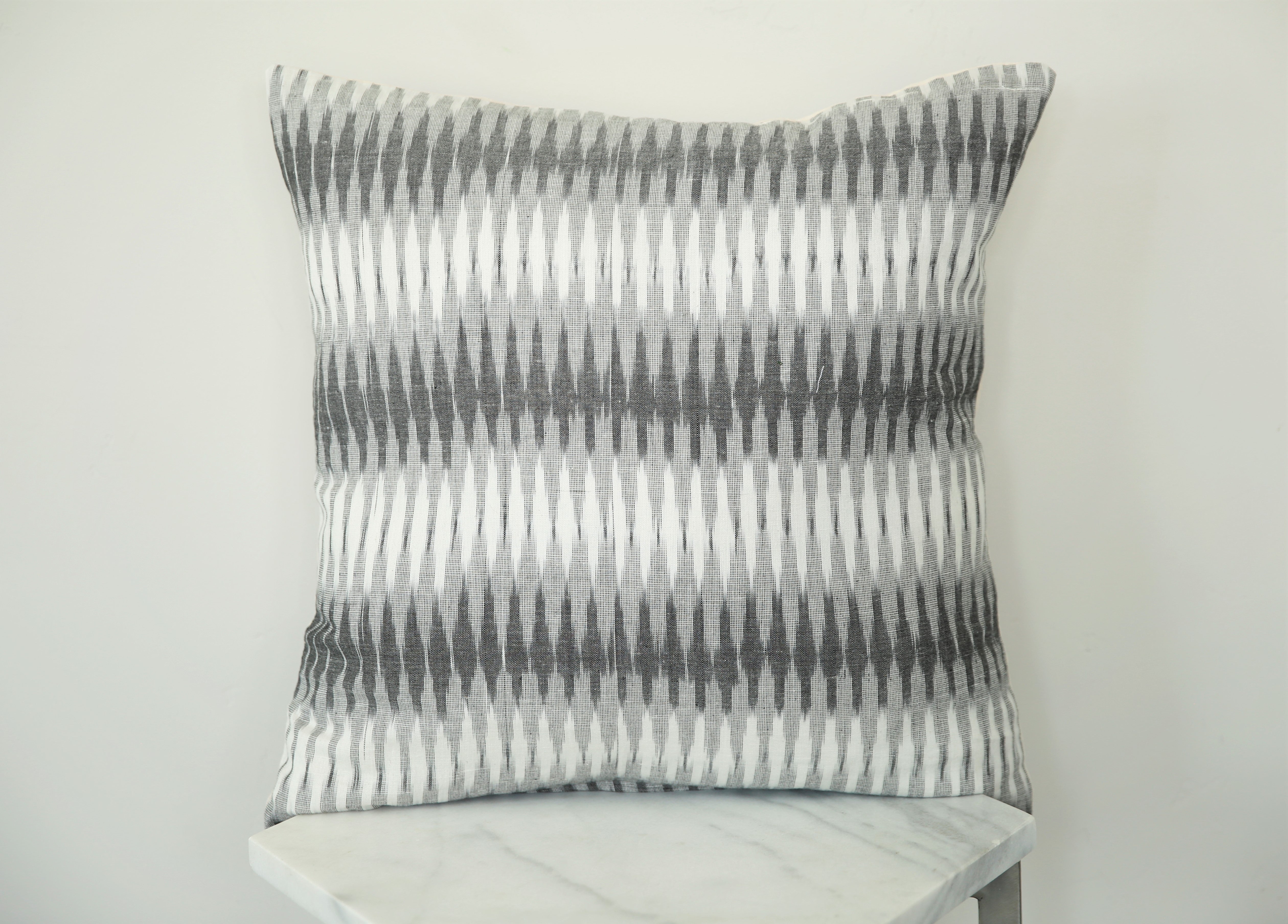 Grey Ikat Pillow