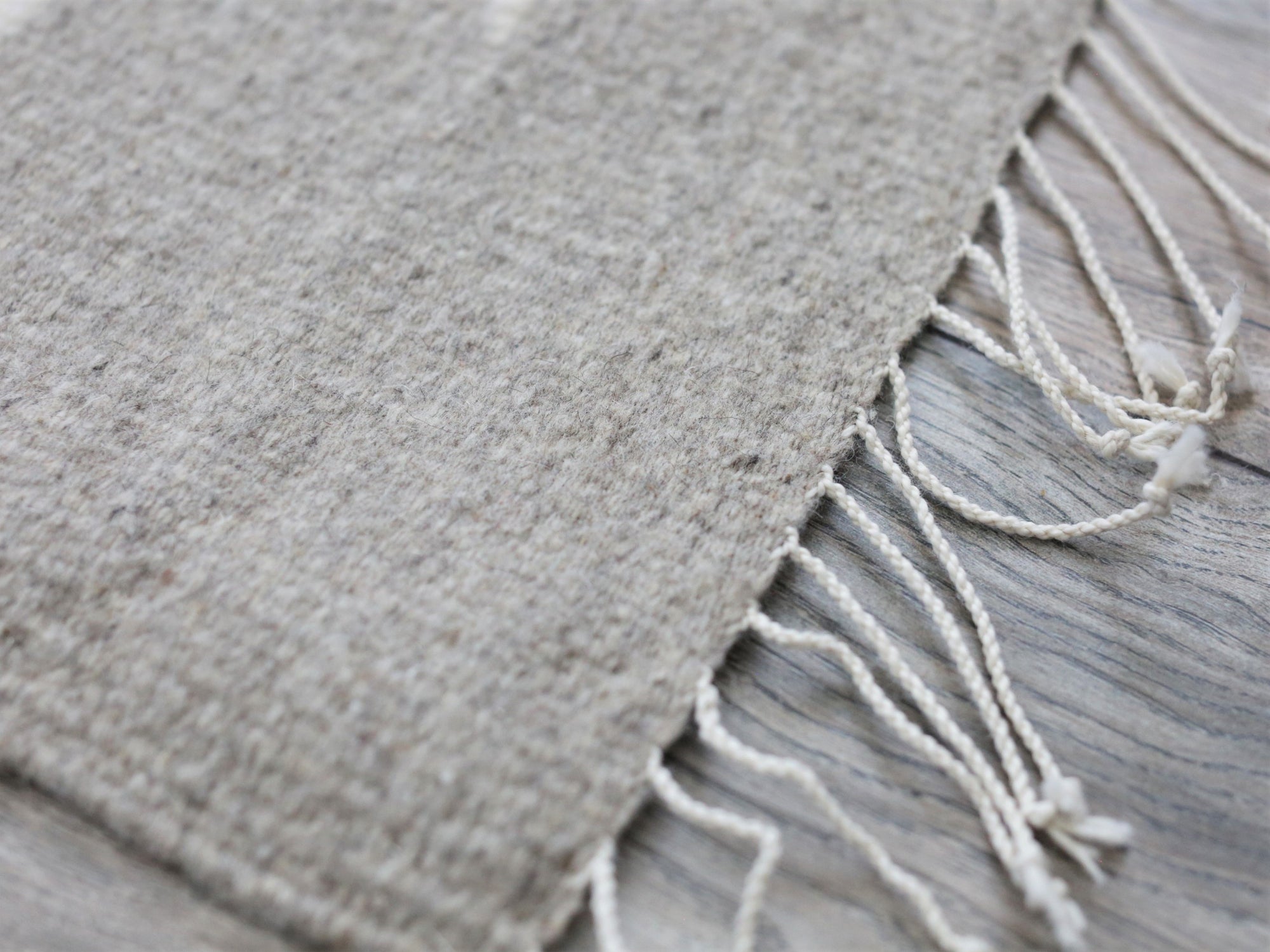 Grey and Peach Diamond Kilim Runner