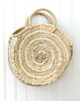 Round Sequin Straw Bag