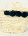 Bright Navy Pom Pom Bag