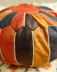 Multi-coloured Round Footstool