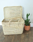 Straw Picnic Basket - Kid's Room Toy Storage Basket