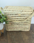 Straw Picnic Basket - Kid's Room Toy Storage Basket