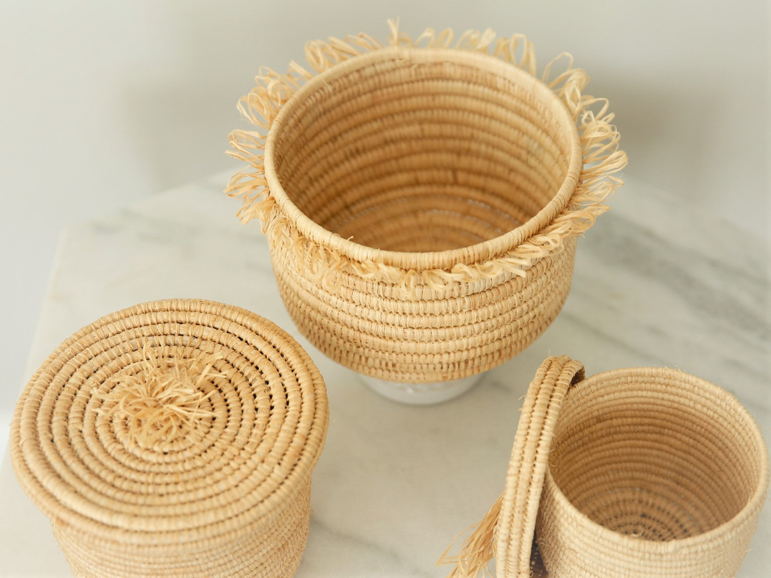 Small Straw Plant Basket