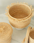 Small Straw Plant Basket