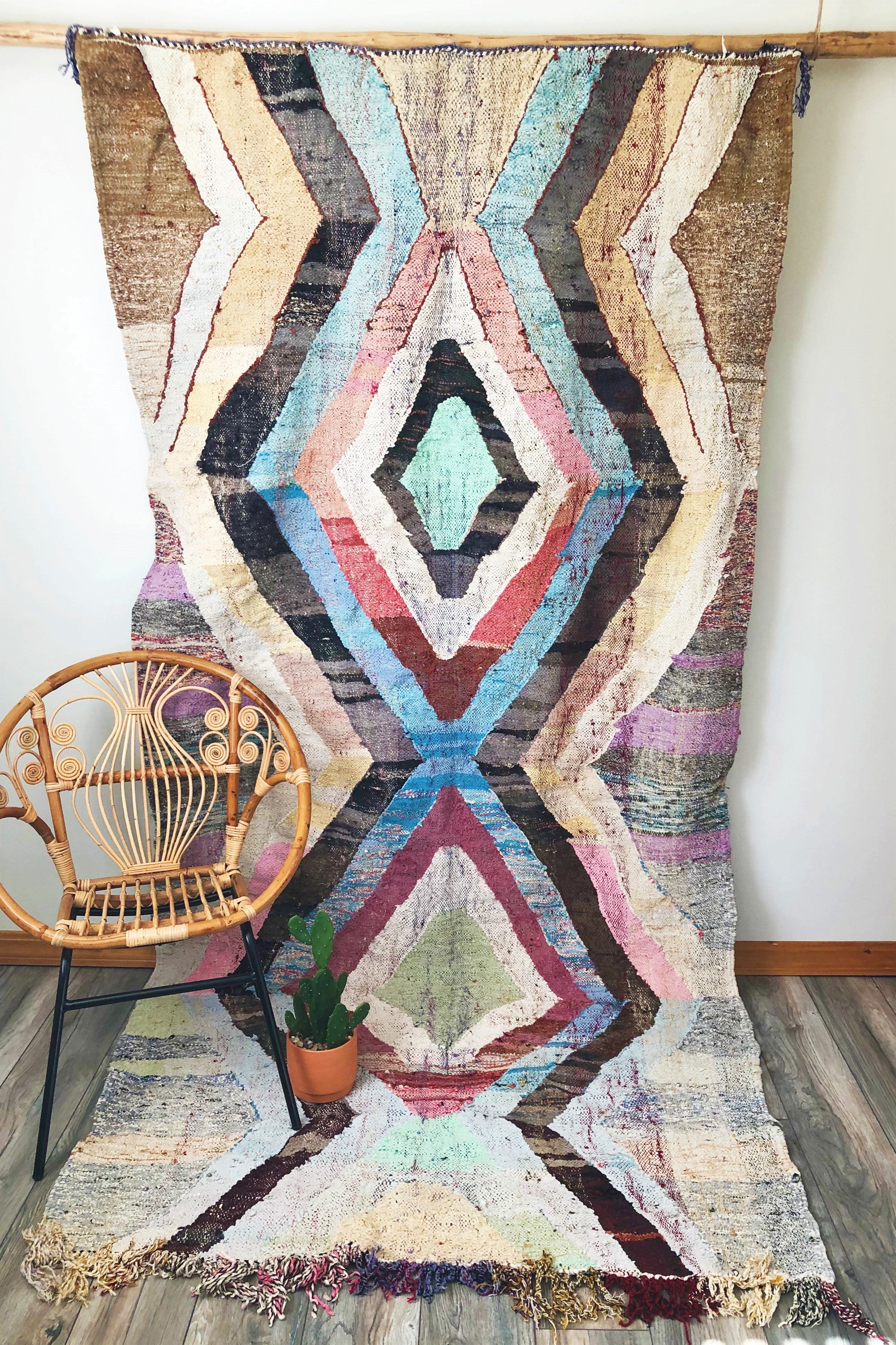 Vintage Boucherouite Kilim Rug - The RACHEL