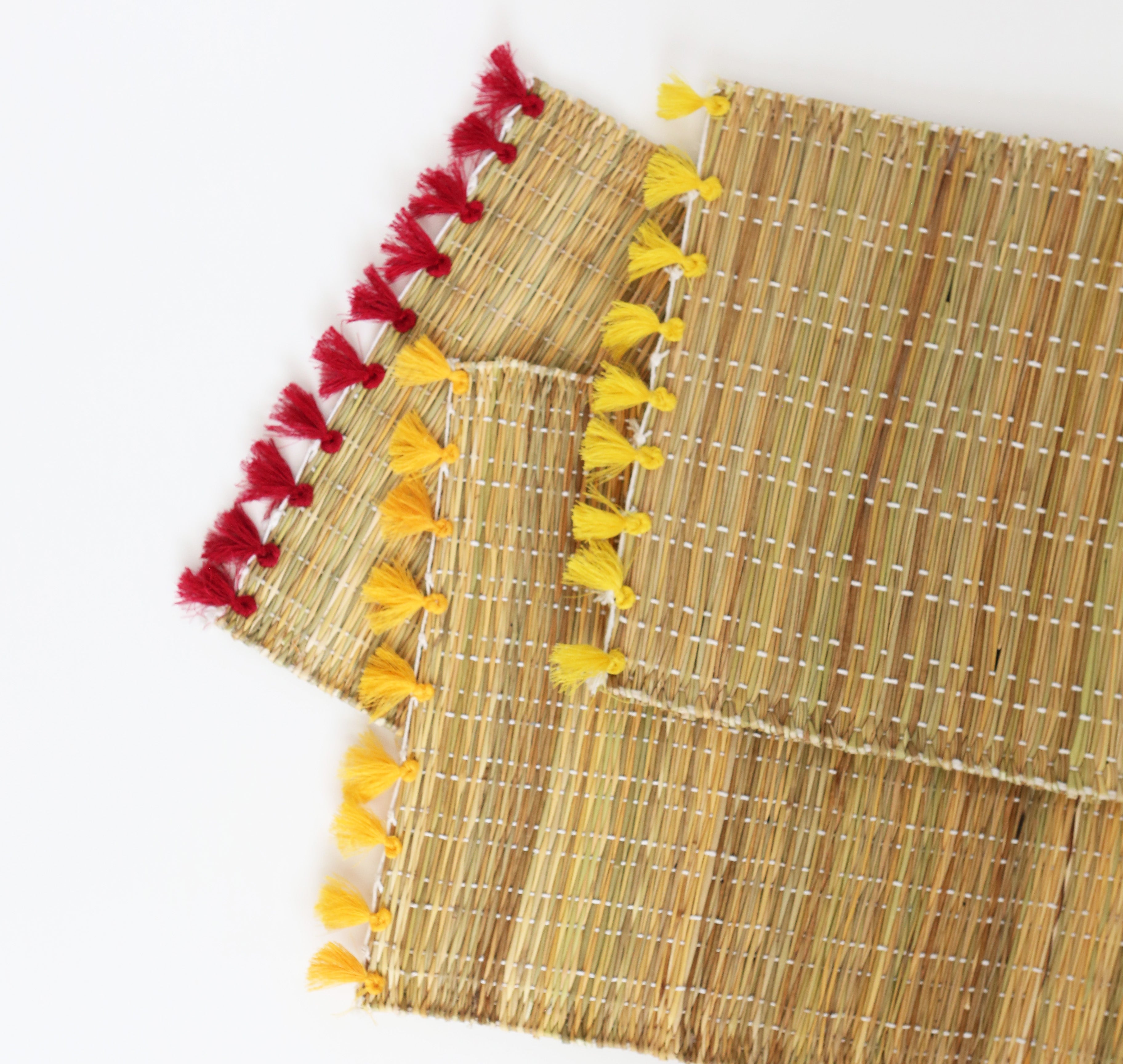 Tassel Rattan Placemat Set of 2