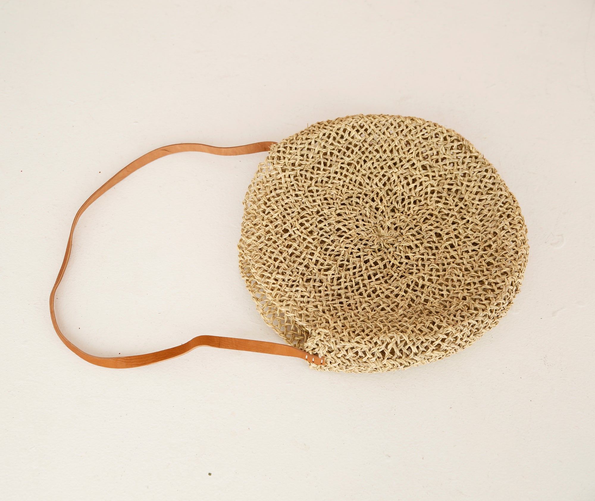 The Iona  //  Round Lace Straw Bag
