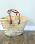 Large Sequin Straw Basket