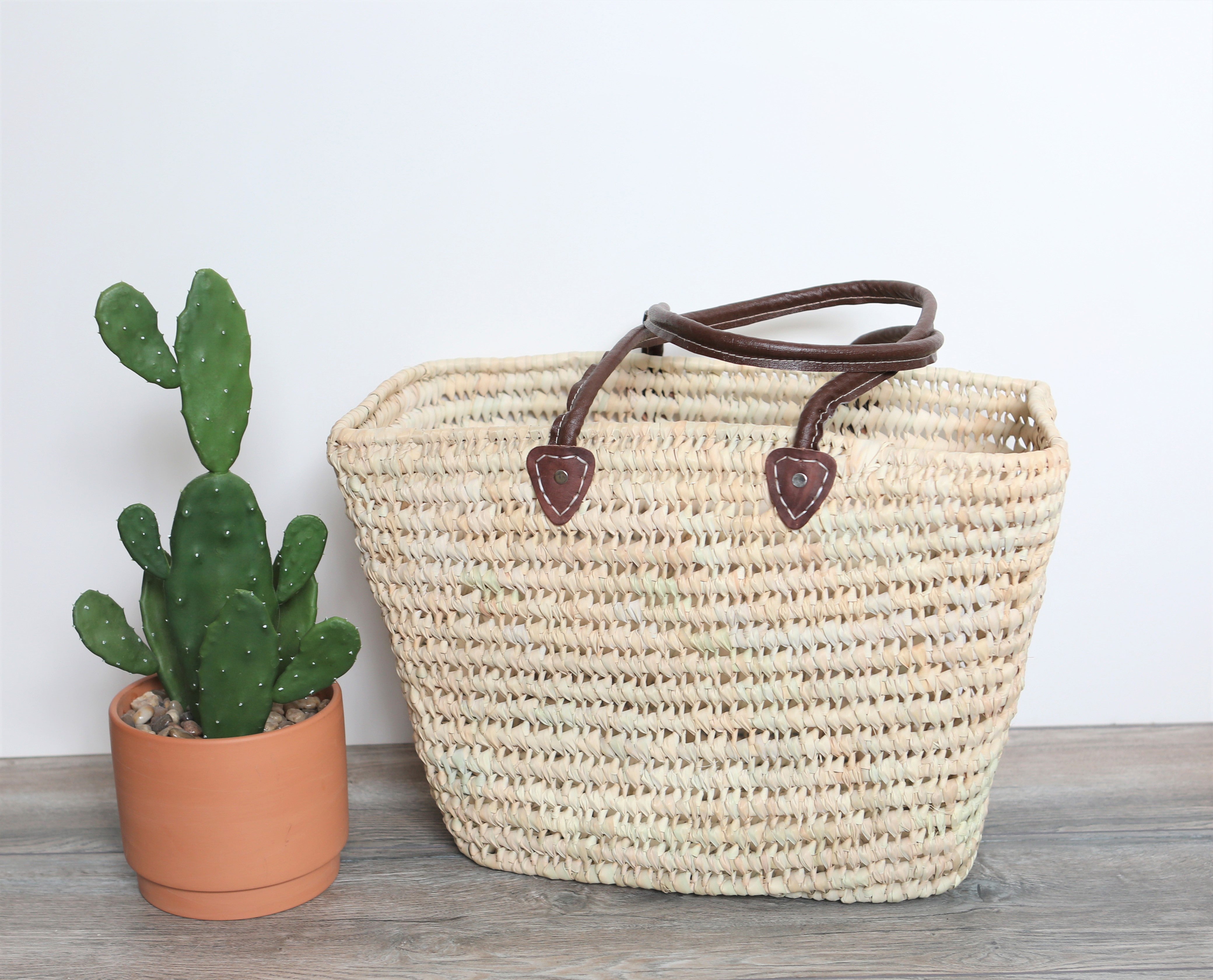 Large Square Straw Basket